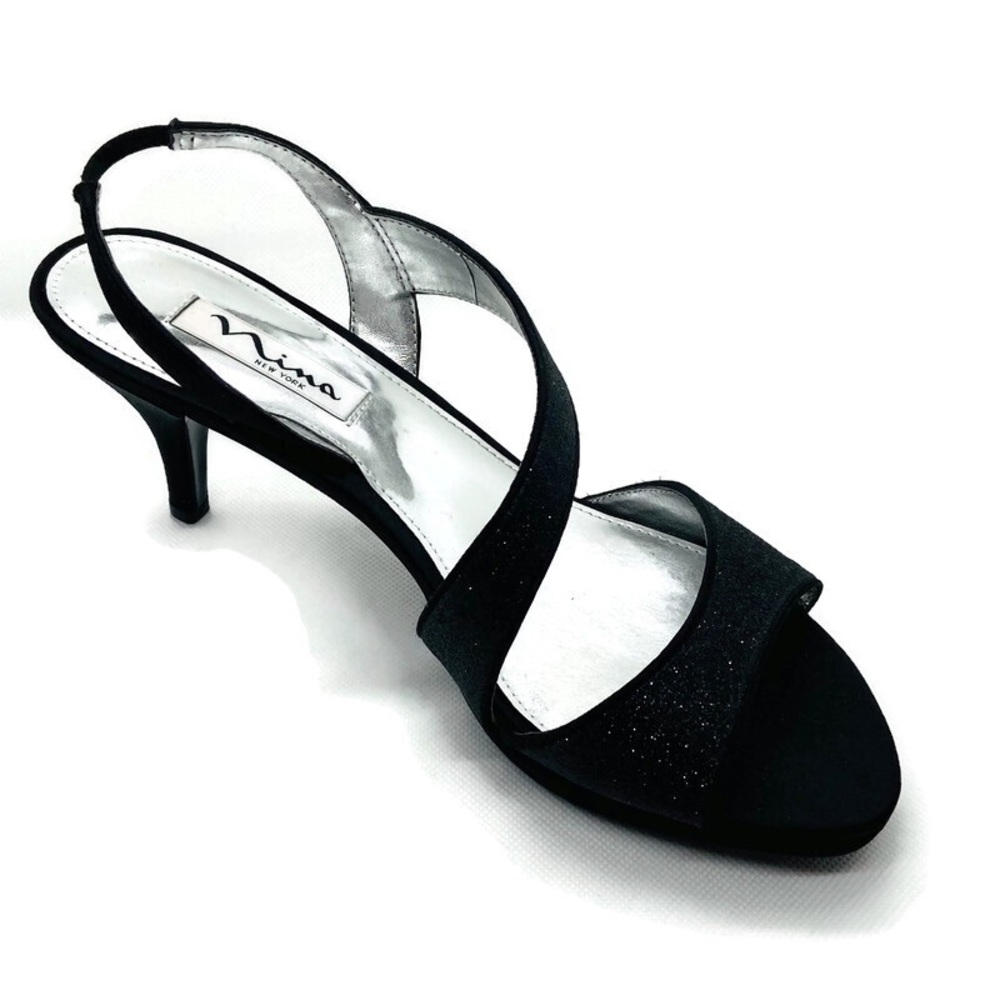 COPY - Nina sparkly, strappy black heels